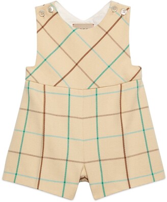 Gucci Baby check wool overall