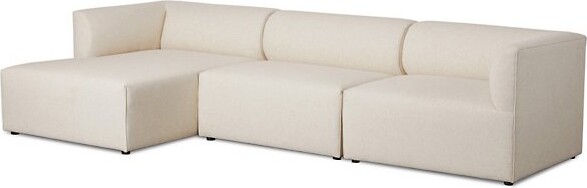 Four Hands Caprio 3 Piece Sectional Sofa in White