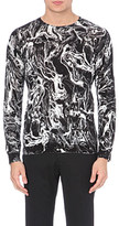 Thumbnail for your product : Sandro Smoke oil-print knitted jumper - for Men