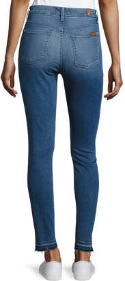 7 For All Mankind The High-Waist Ankle Skinny Jeans with Released Hem, B(Air) Sunset