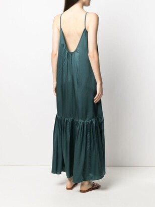 Alessia Santi Open-Back Silk Maxi Dress
