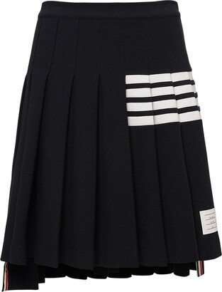 Thom Browne 4 Bar pleated nylon skirt