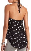 Thumbnail for your product : Charlotte Russe Star Print Chiffon Wrap Halter Top