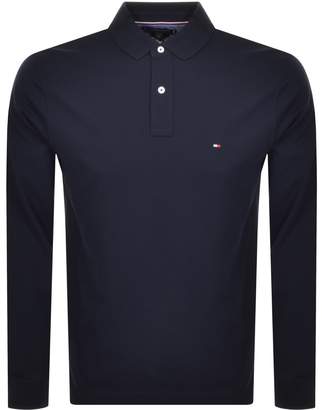 Tommy Hilfiger Long Sleeved Polo T Shirt Navy