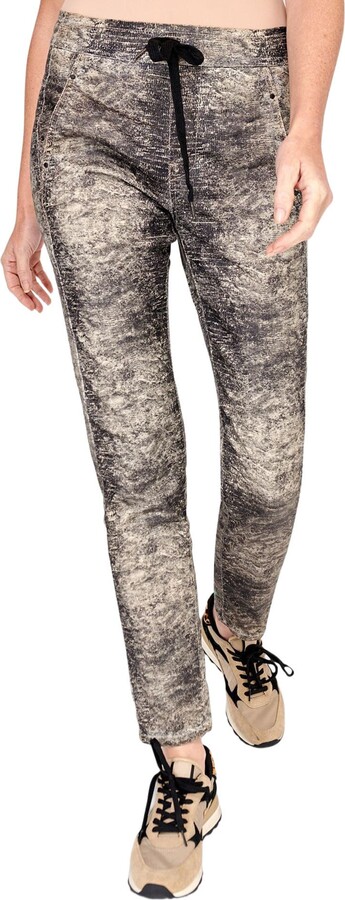 Alembika Abstract reptile skin slim-fit stretch jeans