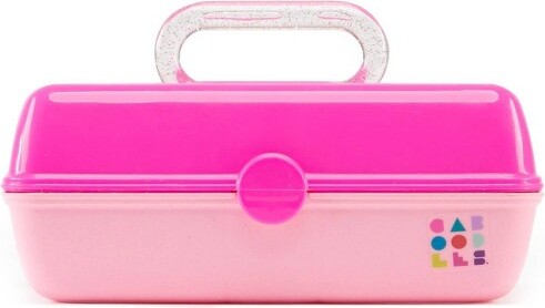 Caboodles CaboodlesPrettyInPetiteMakeupOrganizer-HotPinkOnRose:Plastic,Latches,MakeupBrush&CosmeticStorage