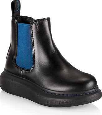 Alexander McQueen Little Boy's & Boy's Leather Lug Sole Chelsea Boots