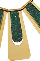 Thumbnail for your product : Marni Gold-plated resin necklace