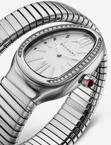 Thumbnail for your product : Bvlgari Serpenti Tubogas stainless steel and diamond watch