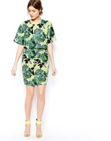 Thumbnail for your product : ASOS SALON Printed Embellished Dress