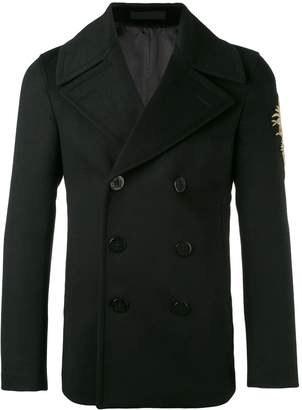 Alexander McQueen embroidered patch coat