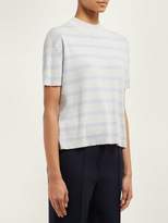 Thumbnail for your product : Barrie Summer Vibration Striped Cashmere Sweater - Womens - Grey Multi