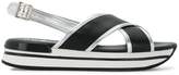Hogan crossover flatform sandals 