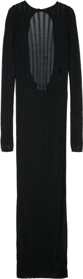 ATTICO Logo-Embroidered Maxi Dress