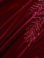 Thumbnail for your product : Teri Jon by Rickie Freeman Embellished Cowl-Back Velvet Dress