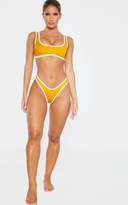 Thumbnail for your product : PrettyLittleThing Orange Recycled Contrast High Leg Bikini Bottom