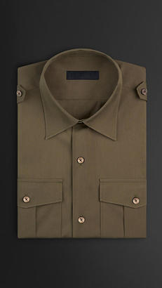 Burberry Short-sleeve Cotton Blend Shirt