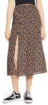 Thumbnail for your product : GOOD LUCK GEM Slit Front Midi Skirt