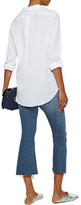 Thumbnail for your product : MiH Jeans Flight Pleated Crinkled Cotton-Gauze Shirt