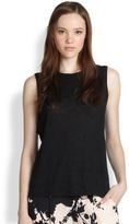 Thumbnail for your product : A.L.C. Harper Twisted Cutout-Back Linen Tank