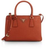 Thumbnail for your product : Prada Saffiano Lux Small Double-Zip Tote