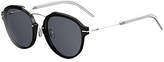 Christian Dior Dioreclat Oval Sunglasses, Black/Grey