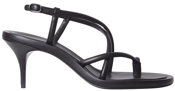 black thin strappy heels