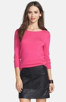 Thumbnail for your product : Halogen Three Quarter Sleeve Sweater (Regular & Petite)