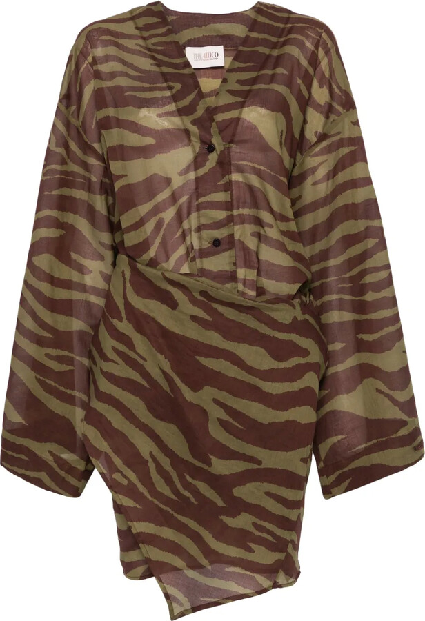 ATTICO Zebra-Print Mini Dress