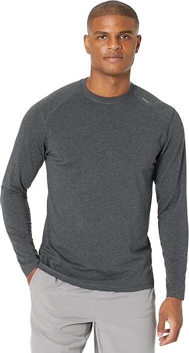 tasc Performance Carrollton Long Sleeve Fitness T-Shirt Men's Long Sleeve Pullover Iron Heather : XL, Cotton/Lycra/Rayon