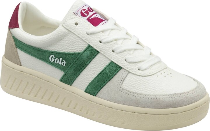 Gola Women's Grandslam Trident Sneakers In White/emerald/cerise