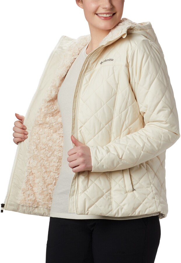 plus size columbia copper crest hooded quilted jacket