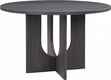 Latitude Run Spacious Round Dining Table with Water-Resistant Surface Sturdy Base and Easy Assembly for Versatile Use in Modern Homes