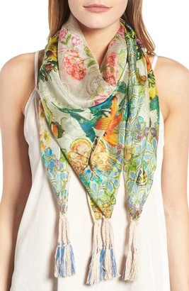 Johnny Was Women's Holly Print Square Silk Scarf