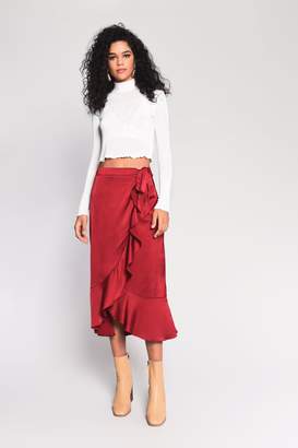 Glamorous Womens **Satin Wrap Skirt By Raspberry