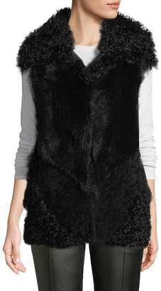 Pologeorgis Patchwork Lamb Shearling Fur Vest