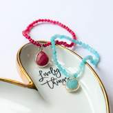 Thumbnail for your product : Narrate Amazonite Blue Gemstone Charm Bracelet