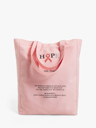 MANGO Fero Hope Tote Bag, Pastel Pink