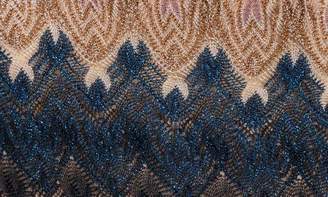 Missoni Metallic Zigzag Long Sleeve Knit Gown