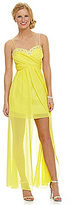 Thumbnail for your product : B. Darlin Spagetti-Strap Wrap Hi-Low Dress
