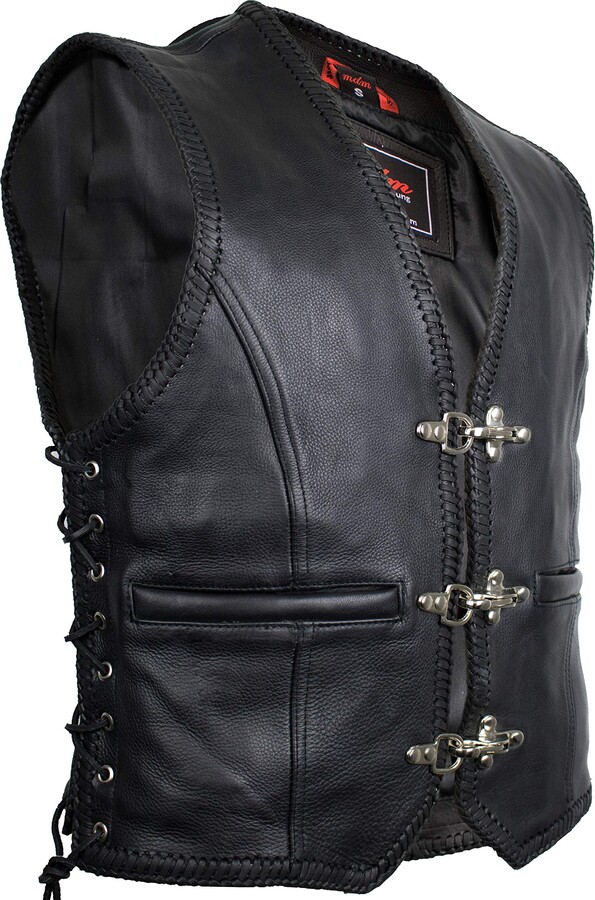 MDM Men's leather vest ShopStyle