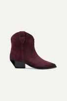 Thumbnail for your product : Isabel Marant Dewina Suede Ankle Boots - Burgundy