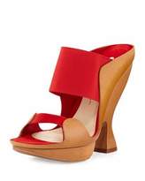 Thumbnail for your product : Donna Karan Sculpted High-Heel Mule, Flame Red
