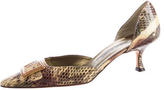 Thumbnail for your product : Manolo Blahnik Python d'Orsay Pumps