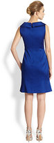 Thumbnail for your product : Kay Unger Pleated-Front Stretch Satin Dress