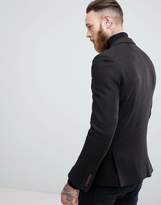 Thumbnail for your product : ASOS Design Skinny Double Breasted Texture Blazer In Brown Wool Mix