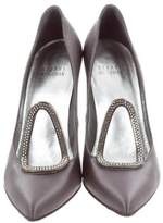 Thumbnail for your product : Stuart Weitzman Satin Embellished Pumps