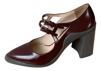 burgundy mary jane heels