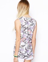 Thumbnail for your product : ASOS Singlet with Tropical Palm Brooklyn Print