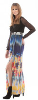 Thumbnail for your product : Cynthia Vincent Long Sleeve Maxi With Slits